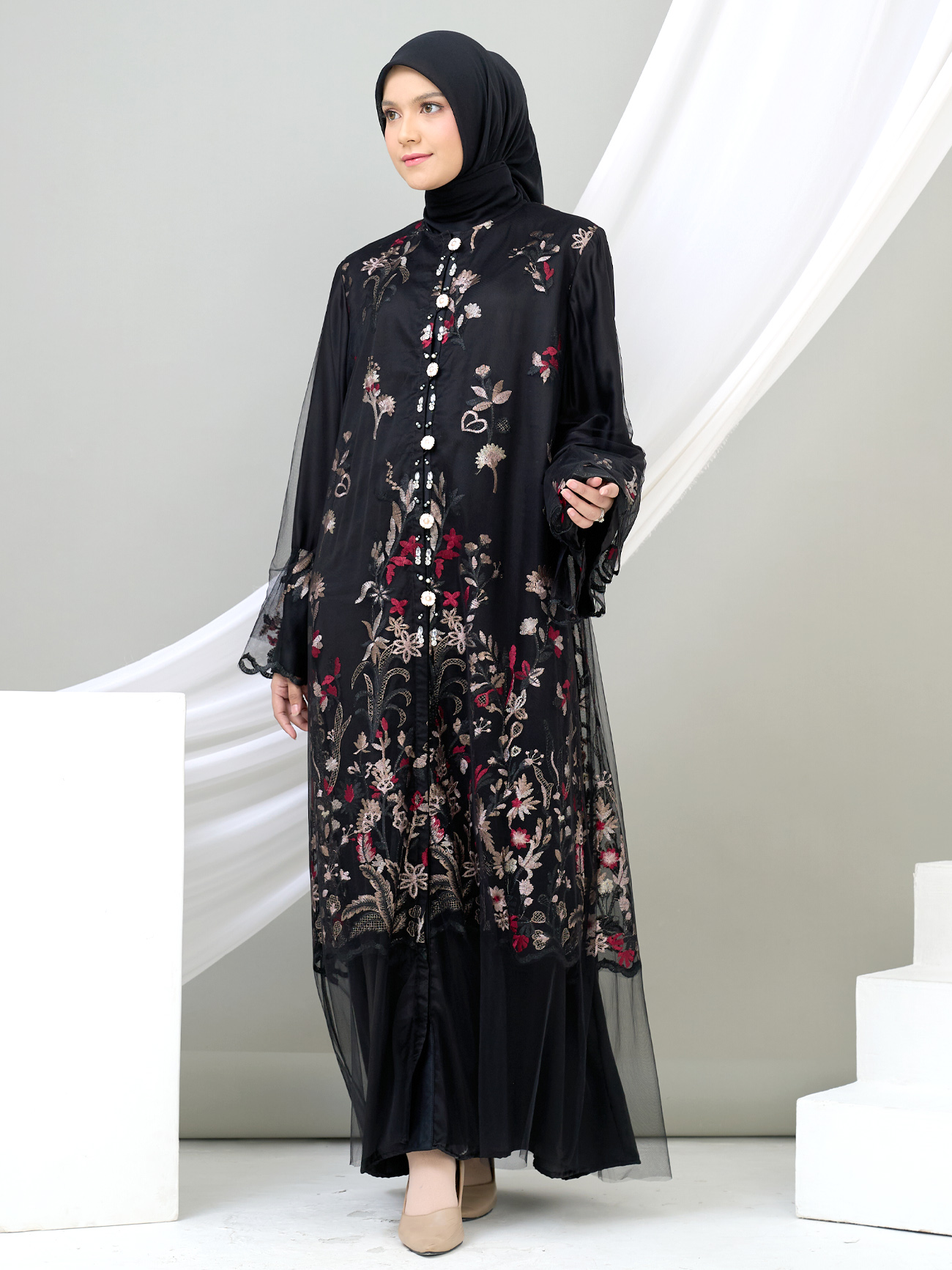 Luna-Noir-Dress-in-Black-by-Alkhansas-5 Luna Noir Dress - Image 1